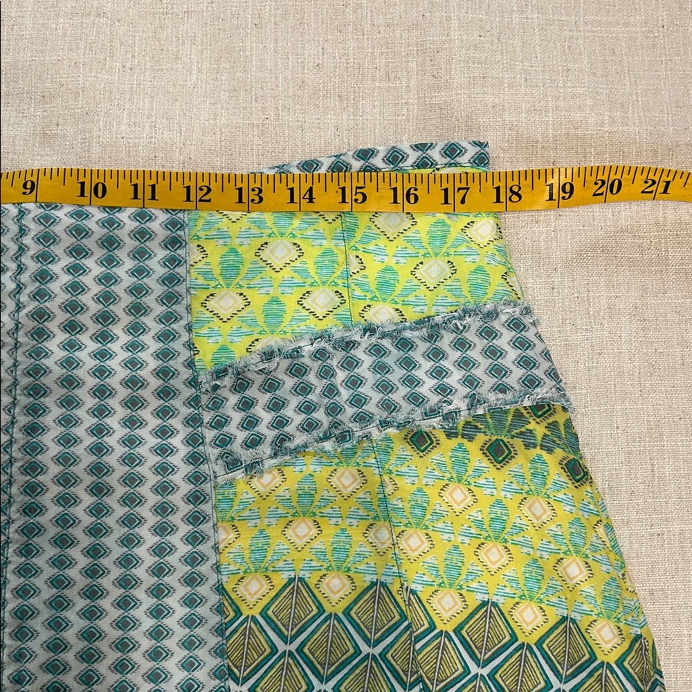 Prana Skirt Women’s 12 Blue/Green Dragonfly Isadora Patchwork Lightweight - Picture 8 of 12